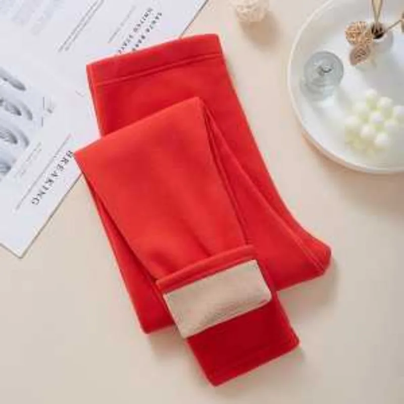 ワンピース シェルパ サーマルパンツ 厚手 秋冬 レギンス スリムフィット ドイツベルベット 秋