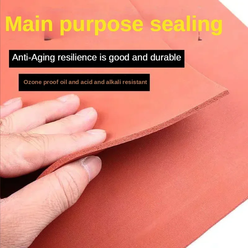 Silicone Foam Board Gasket High Temperature Resistant Sponge Red Foam Sealing Silicone Gasket