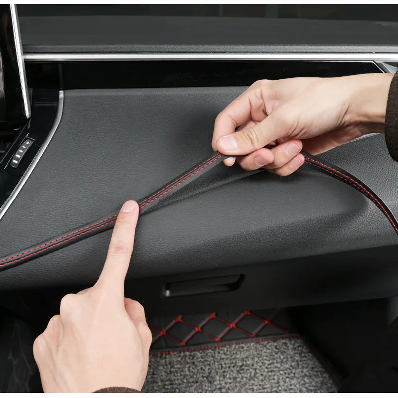 Car Self-adhesive Decorative Line DIY Flexible Interior Molding Decorative Strip Auto Parts Braided Strip Dashboard Sticker