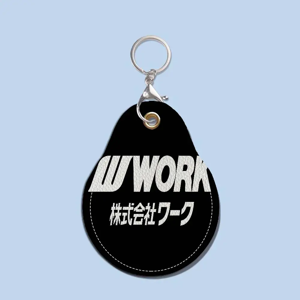 عجلات العمل للرجال والنساء سلسلة مفاتيح عالمية مضادة للصدأ من جلد البولي يوريثان حامل بطاقة الوصول قطرة حلقة علامة المفاتيح