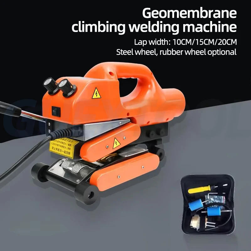 220V Automatic Geomembrane Welding Machine PVC Roll Tunnel Waterproof Board HDPE Double Track Hot Melt Climbing Welding Machine