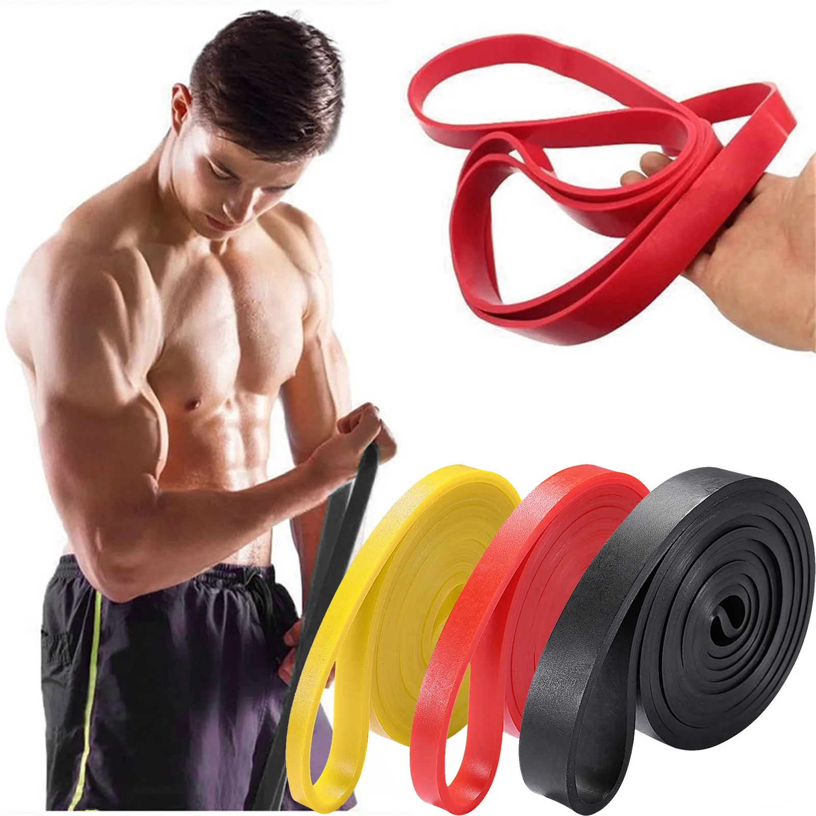 Resistance Bands Exercise Elastic Workout Ruber Loop Strength Rubber Band Gym Fitness Equipment Training Expander Unisex