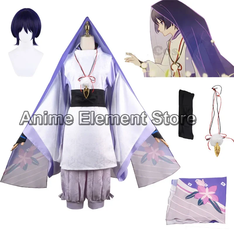 

FC6New Genshin Impact Scaramouche Cosplay Costume Wig Deep Blue Hair Wanderer Story Kimono Suits Genshin Cosplay Costumes @ FC8!
