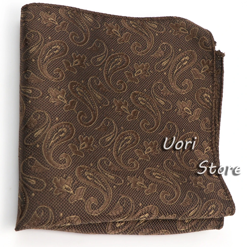 Vintage paisley masculino design britânico floral impressão bolso quadrado lenço de poliéster vermelho como terno lenço no peito acessórios