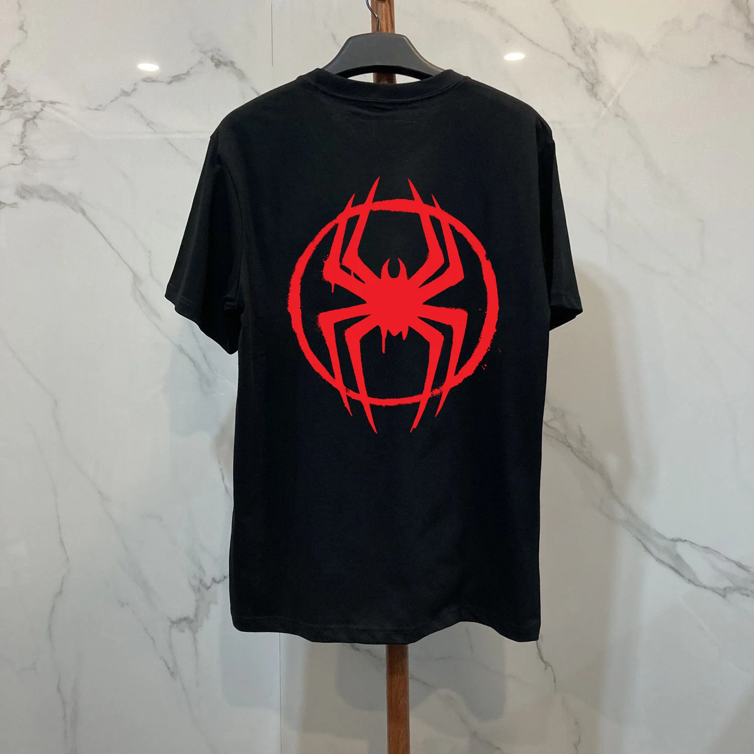 2024 Summer European and American New Spider Man Crossover Universe T-shirt Men's and Women's Anime Loose Cotton Top