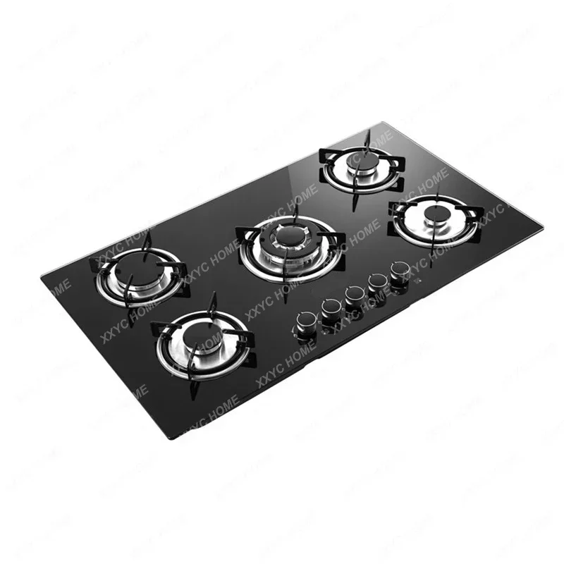 Gas Stove Five-Hole Commercial 91.5cm Tempered Glass Hotel Cooking Soup Safe And Durable Multi-Functional Use