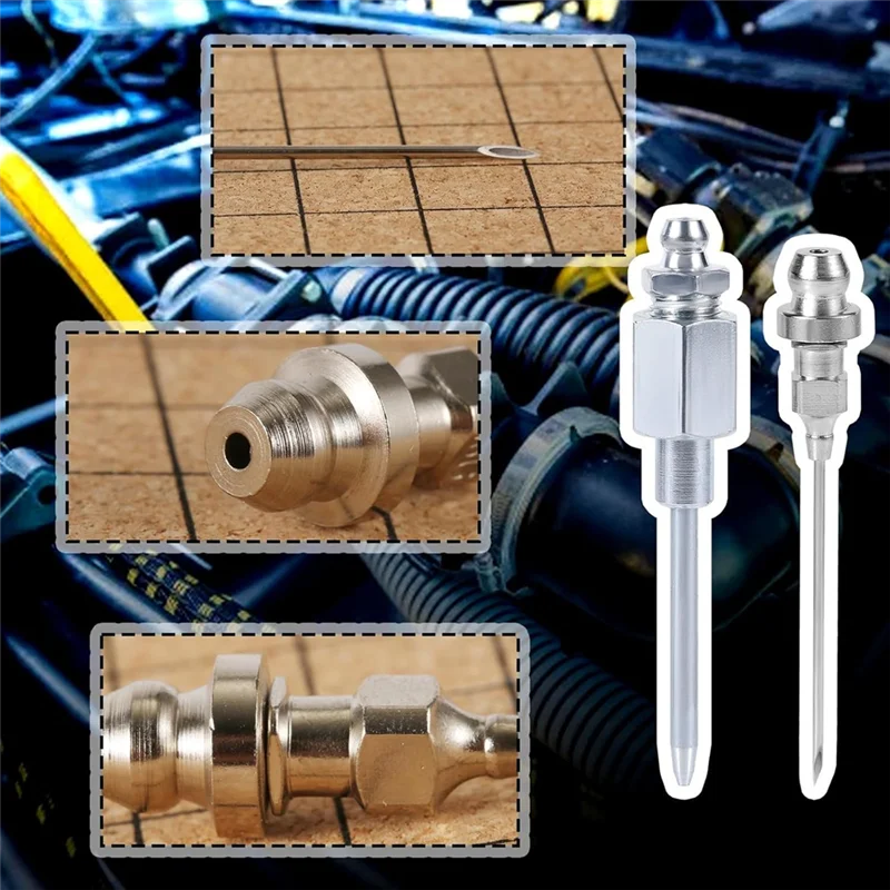 

Top Deals Grease Injector Needle Set 5Pcs Grease Needle Tip Kit Hardened Steel Grease Needle Dispenser Fitting Tool