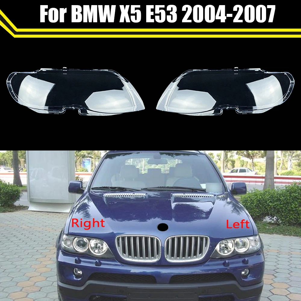 

Auto Light Caps For BMW X5 E53 2004 2005 2006 2007 Transparent Lampshade Lamp Shade Front Headlight Lens Case Cover Clear Shell