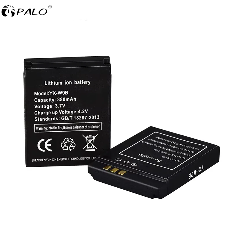 Image of PALO Langlebiger Smartwatch-Akku LQ-S1 YX-W9B 3,7 V 380 mAh wiederaufladbarer Li-Ionen-Polymer-Akku für Smartwatch DZ09