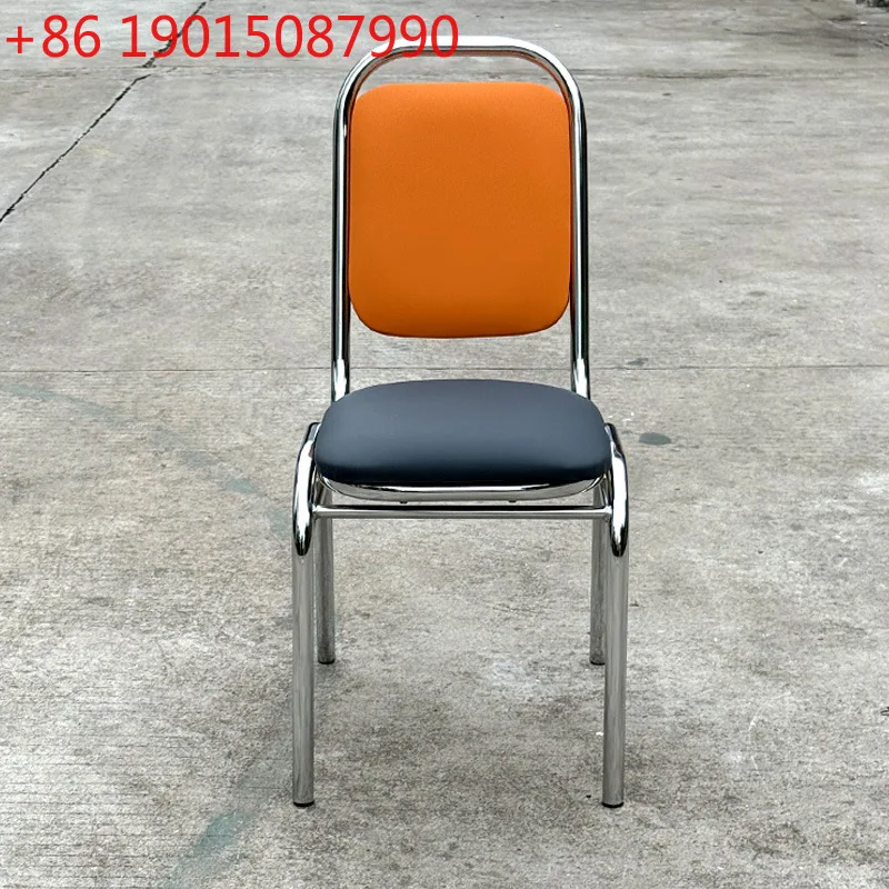 Hotel banquet lobby backrest soft-clad aluminum chair restaurant conference restaurant wedding chair high backrest