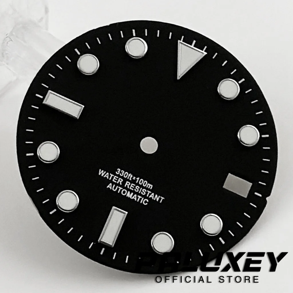 28.5 مللي متر NH35 أمة الله ساعة الطلب الأخضر مضيئة ساعة الوجه صالح NH35 NH36 4R 7S حركة ل SUB NH35