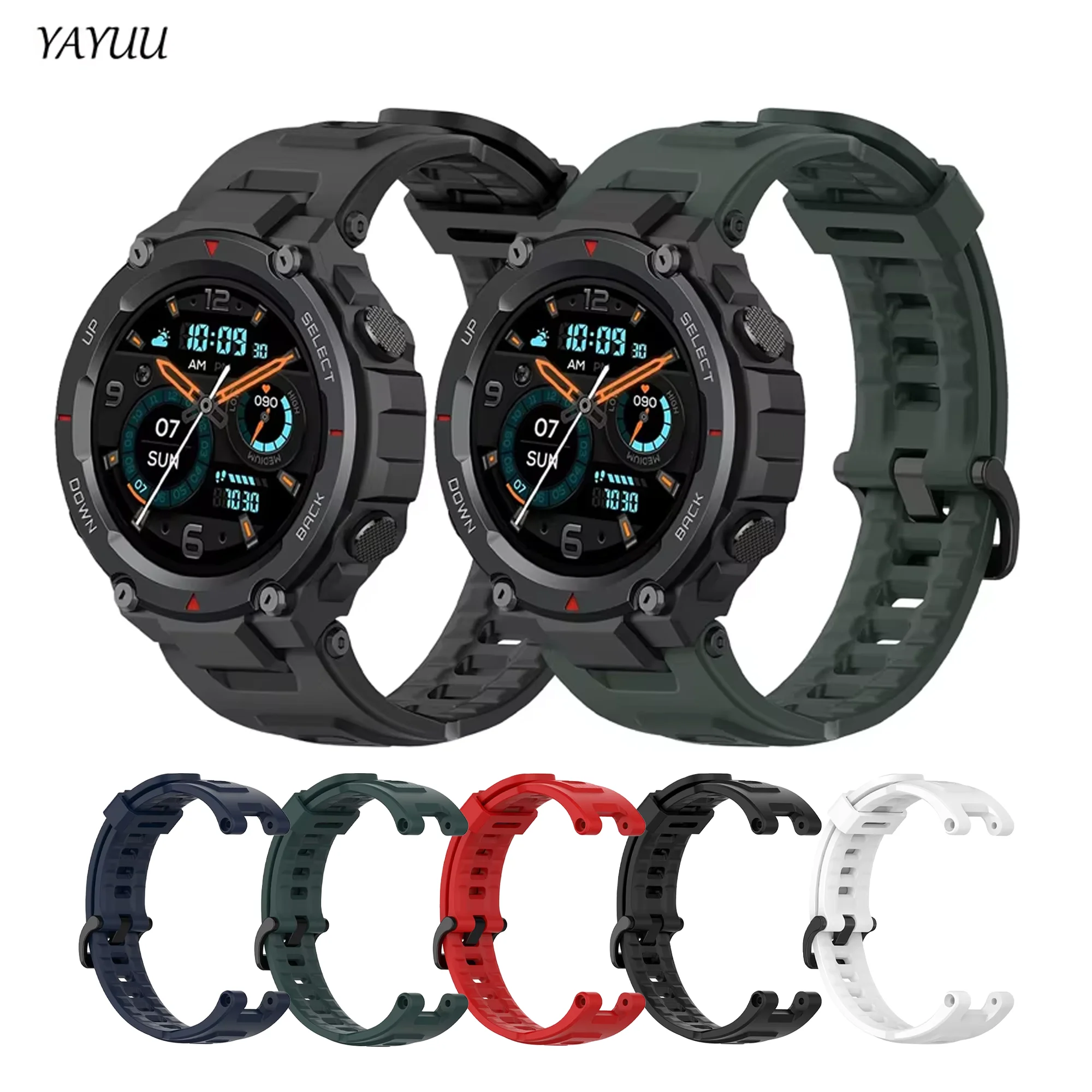 

YAYUU Soft Silicone Band for Amazfit T-Rex Pro Replacement Sport Strap for Xiaomi Amazfit T-Rex Pro/T-Rex Smart Watch Bracelet