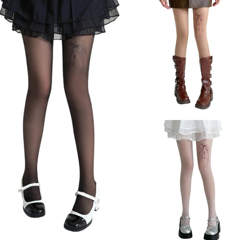 Women's Sheer Tights Thigh High Stockings Vintage JK Uniform Tights Pantyhose Drop Shipping