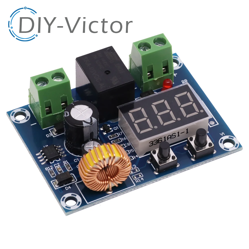 XH-M609 Low Voltage Disconnect Switch Cut Off 12V 24V 36V Digital LED Display Over-Discharge Protect for 12-36V Lithium Battery