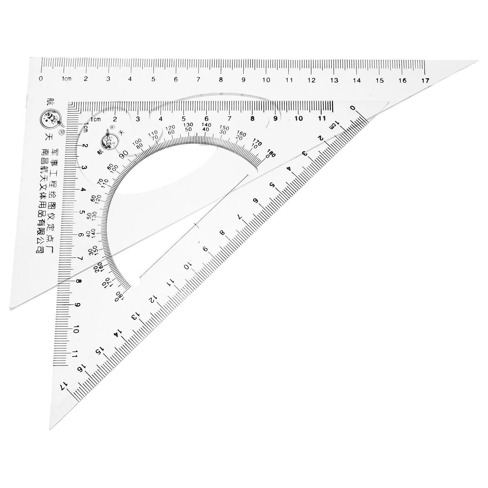 

2 Pcs Geometric Triangle Board Easy Ruler Square Internal and External Right Measuring Student