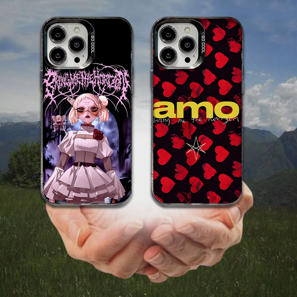 

B-BringS Me The H-HorizonS Phone Case For iPhone 16,15,14,13,12,11,8,7,Pro,Max,Plus,Mini,XS,SE Anti Fall Black Matte Hard