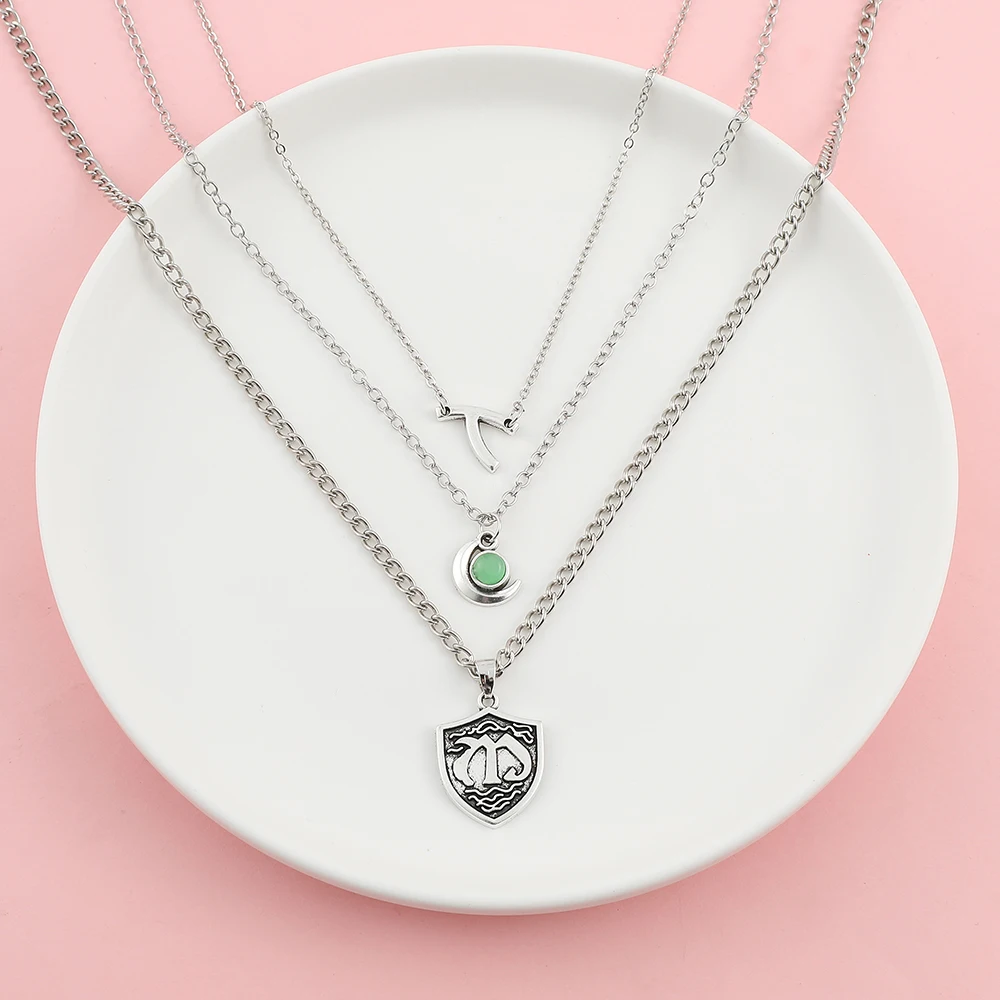 Anime Cartoon Mehrschichtige Kurze Halskette Modischer Persönlichkeits-Anhänger Cosplay Schmuck Accessoire Geschenk