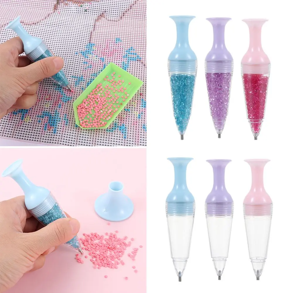 Sewing Accessories Flower Pot Shape Crystal Point Drill Pen Diamond Painting Tool 5D Diamond Painting Standable