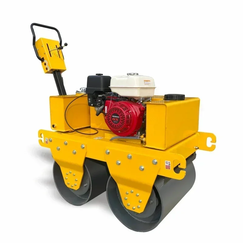 Hot SalseWalking Behind Double Drum Vibratory Gasoline Diesel Small Compaction Roller Compactor Ton Hand Compact Mini Road Rol