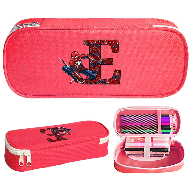 Marvels SpiderMans Boys Print Pencil Box studente materiale scolastico cancelleria Cartoon Anime Kids Penbag Pencilcase regali di compleanno