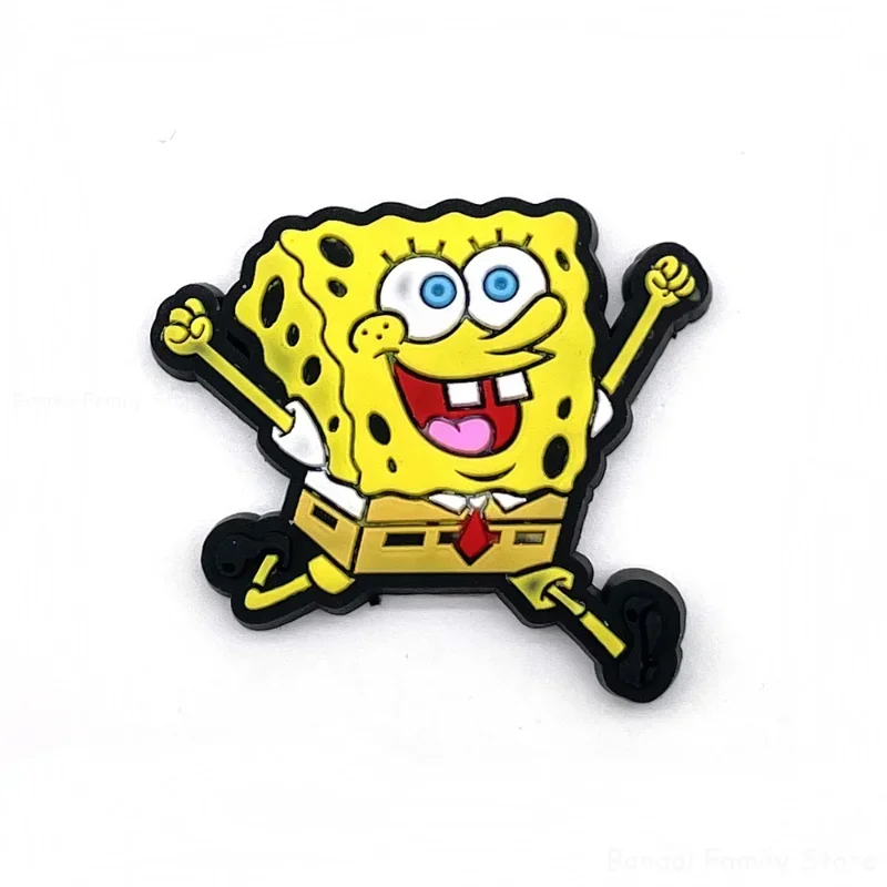 1 pz SpongeBob fibbia per scarpe Anime Patrick Star Crocs Charms Cartoon Crocs accessori sandali decorare bambini festa regali di natale