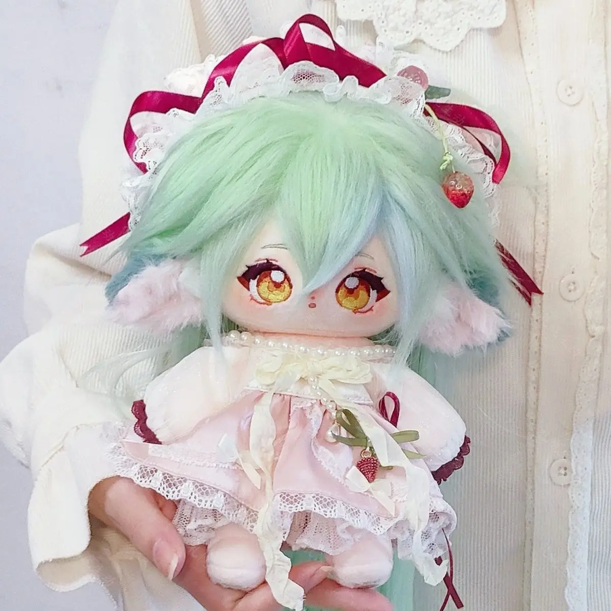Anime Game Genshin Impact Cute Sucrose 20cm Cotton Body Cosplay Cartoon Dress Up Stuffed Pillow Figures Xmas Gift