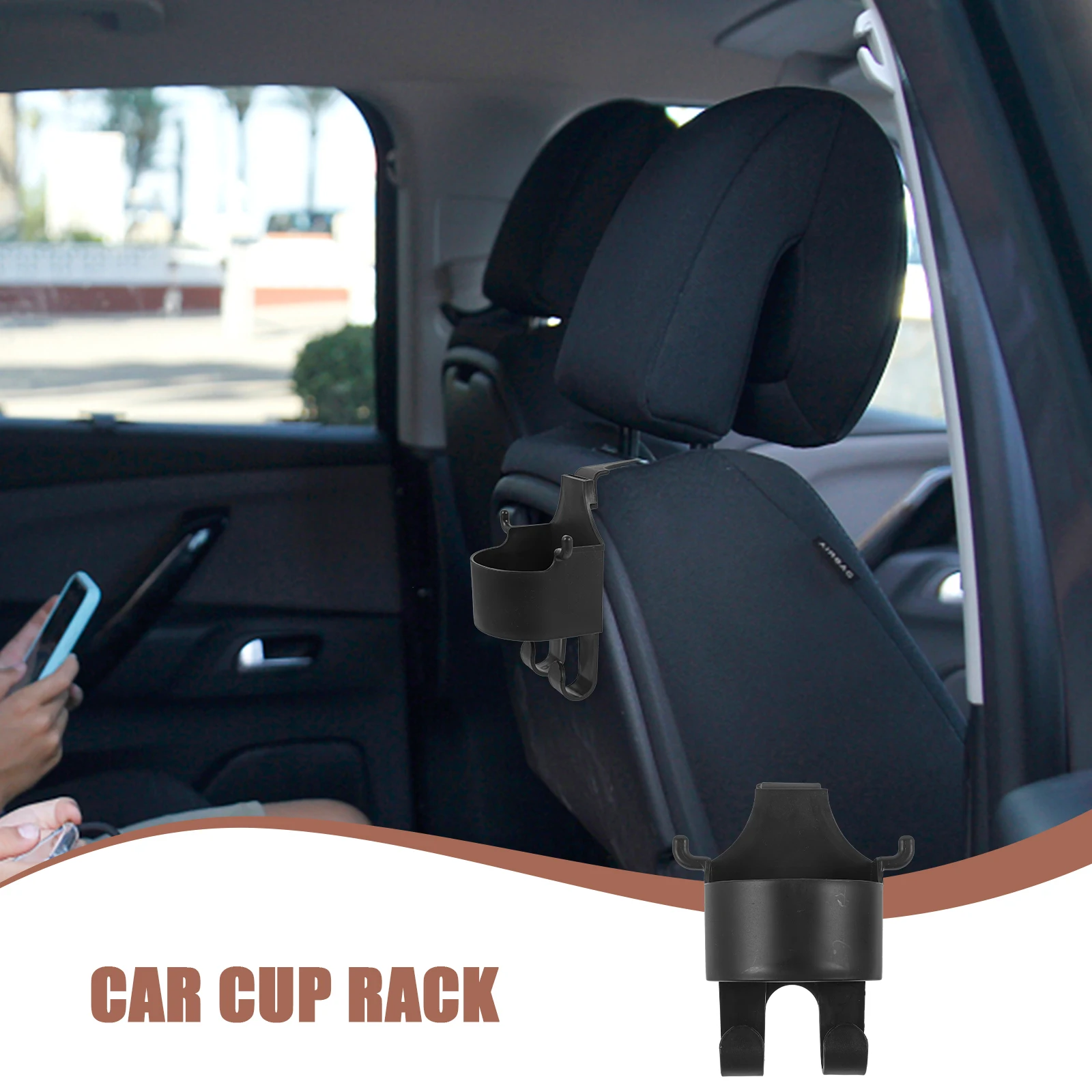 

Car Cup Holder Storage Box Back Seat Drink ganizer Rack able Plastic Durable Multi Function Car Models Phone Beverage St