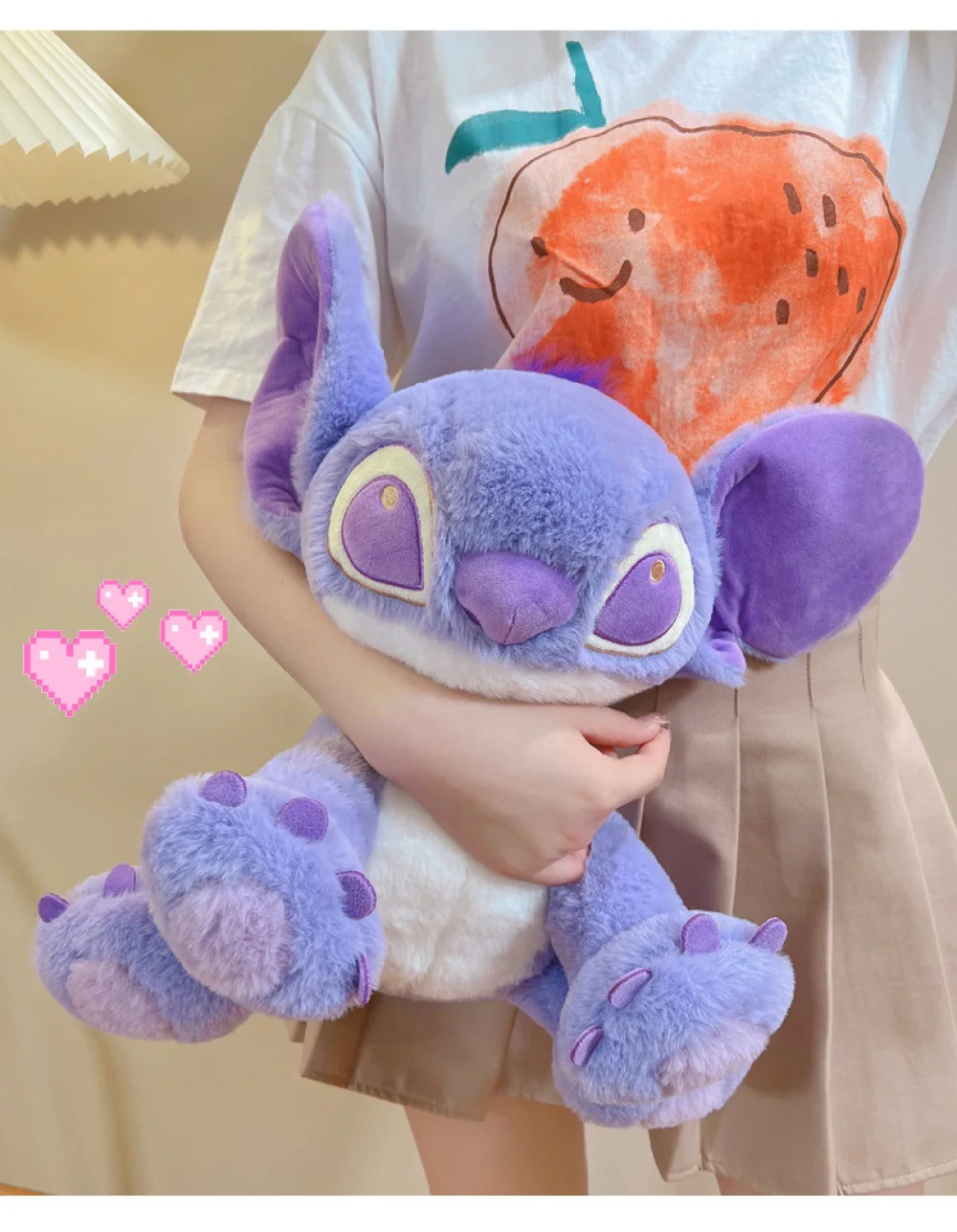 Disney-Oreiller en peluche beurre de point de chat de sol violet, jouet pour fille, cadeau d'anniversaire