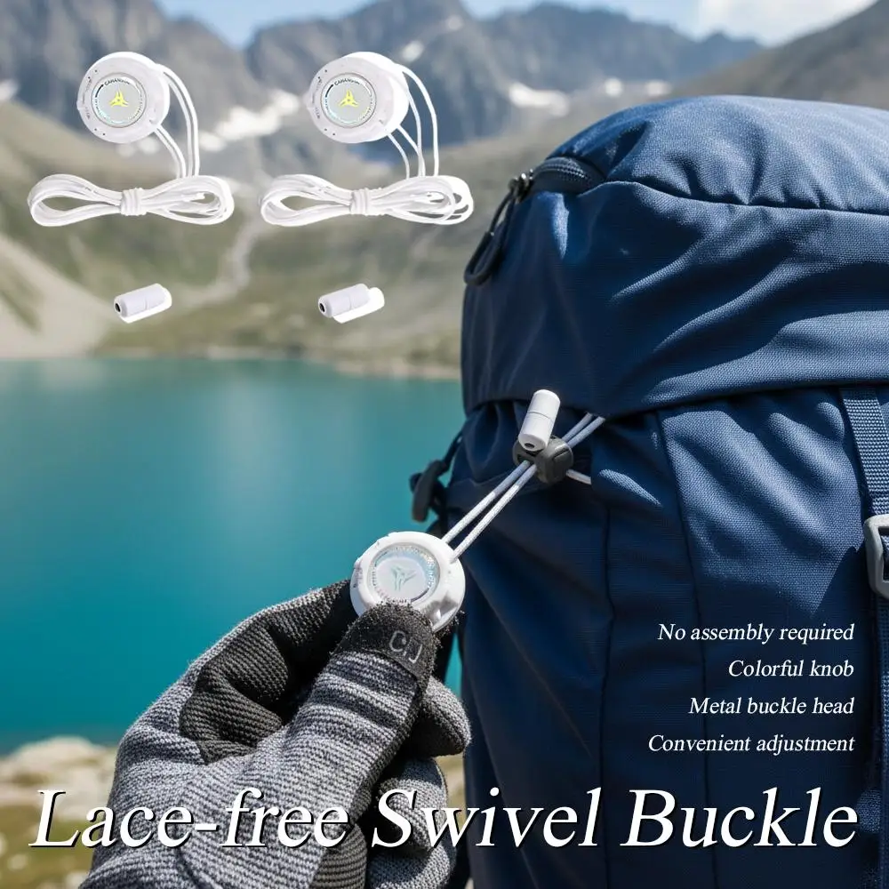 Picture 6: Rotating Press Shoelace Buckle No Tie Shoe Laces Lock System Colorful Magic Gradient Quick Lacing Device For Sneakers Running