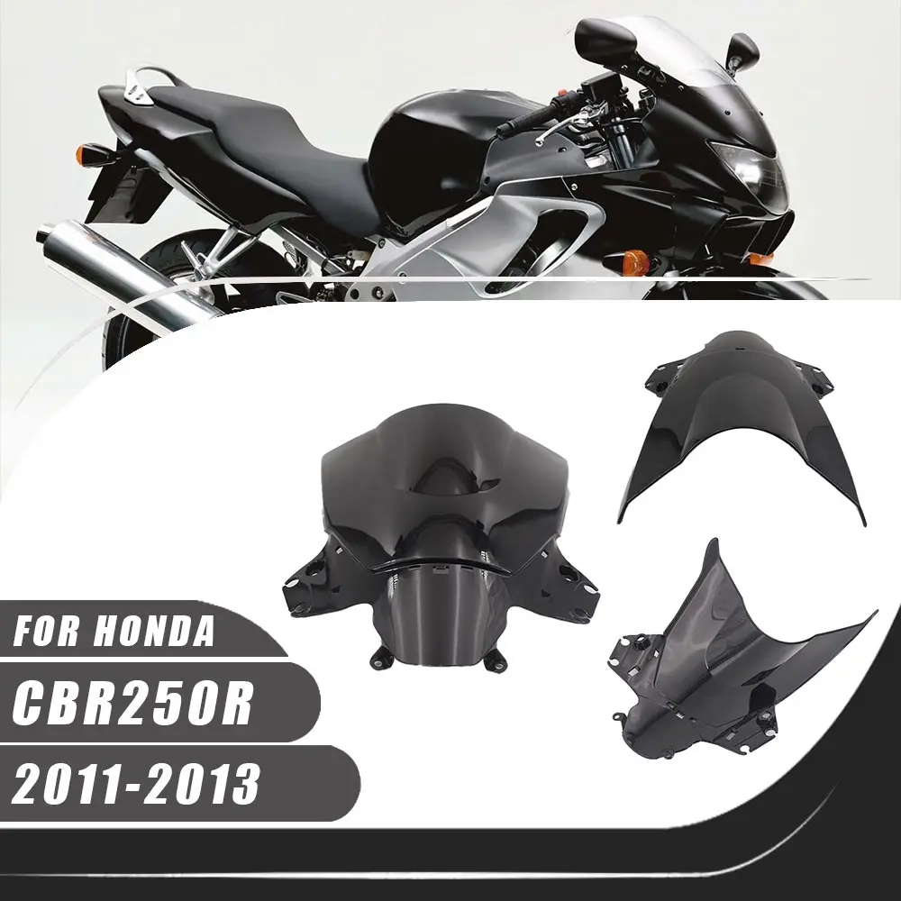 

For Honda CBR250R 2011-2013 CBR 250R 2012 Motorcycle Windshield Windscreen Wind Deflectors Black