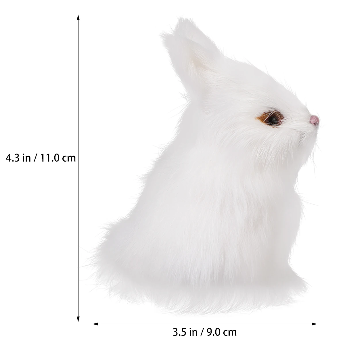 

Realistic Rabbit Figurine White Mini Bunny Model Easter Decorations Desktop Living Room Animal Ornament Lifelike Toy