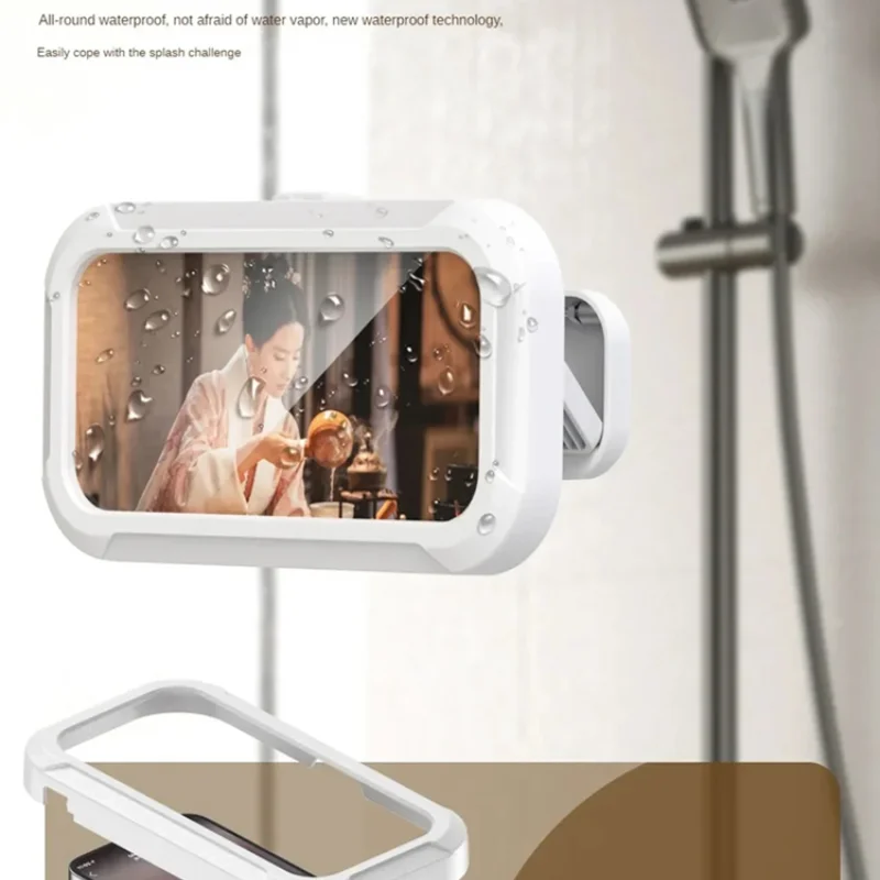360 Degree Rotating Shower Phone Holder Bath Phone Holder Waterproof Retractable Stand Cellphone Stand Screen Touch Case