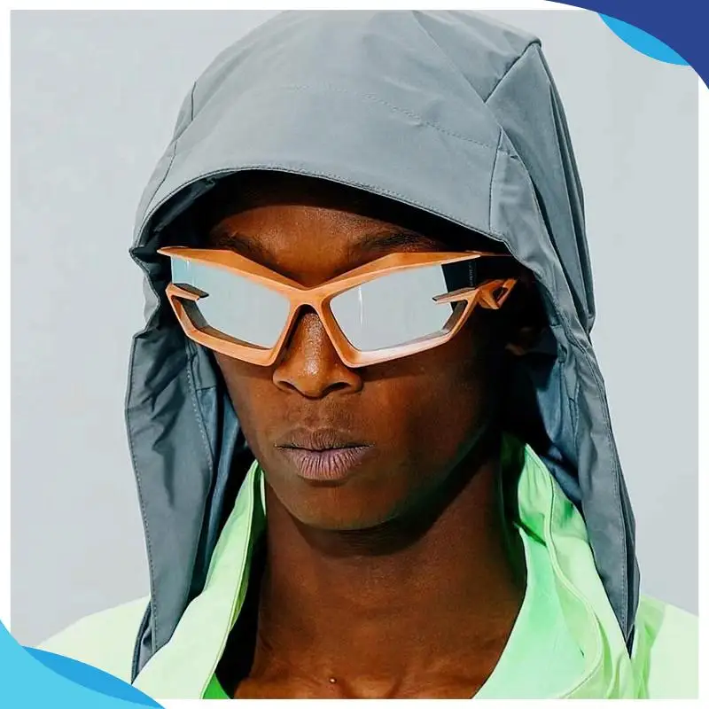 

Personalised Futuristic Sunglasses Women's Y2KFashion Clothing Men's Street Photography Stage Performance Outdoor Riding Eyewear