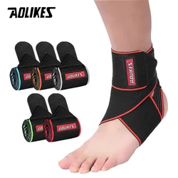 AOLIKES 1PCS enkelbrace voor mannen en vrouwen, verstelbare enkelbandages compressie mouw, enkelsteun, comfortabel en gemakkelijk te dragen