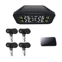 TPMS Solar Power Intelligent Wireless 4 Tire Smart Car Pressure Monitor System Accessories for Car (Internal Sensors)