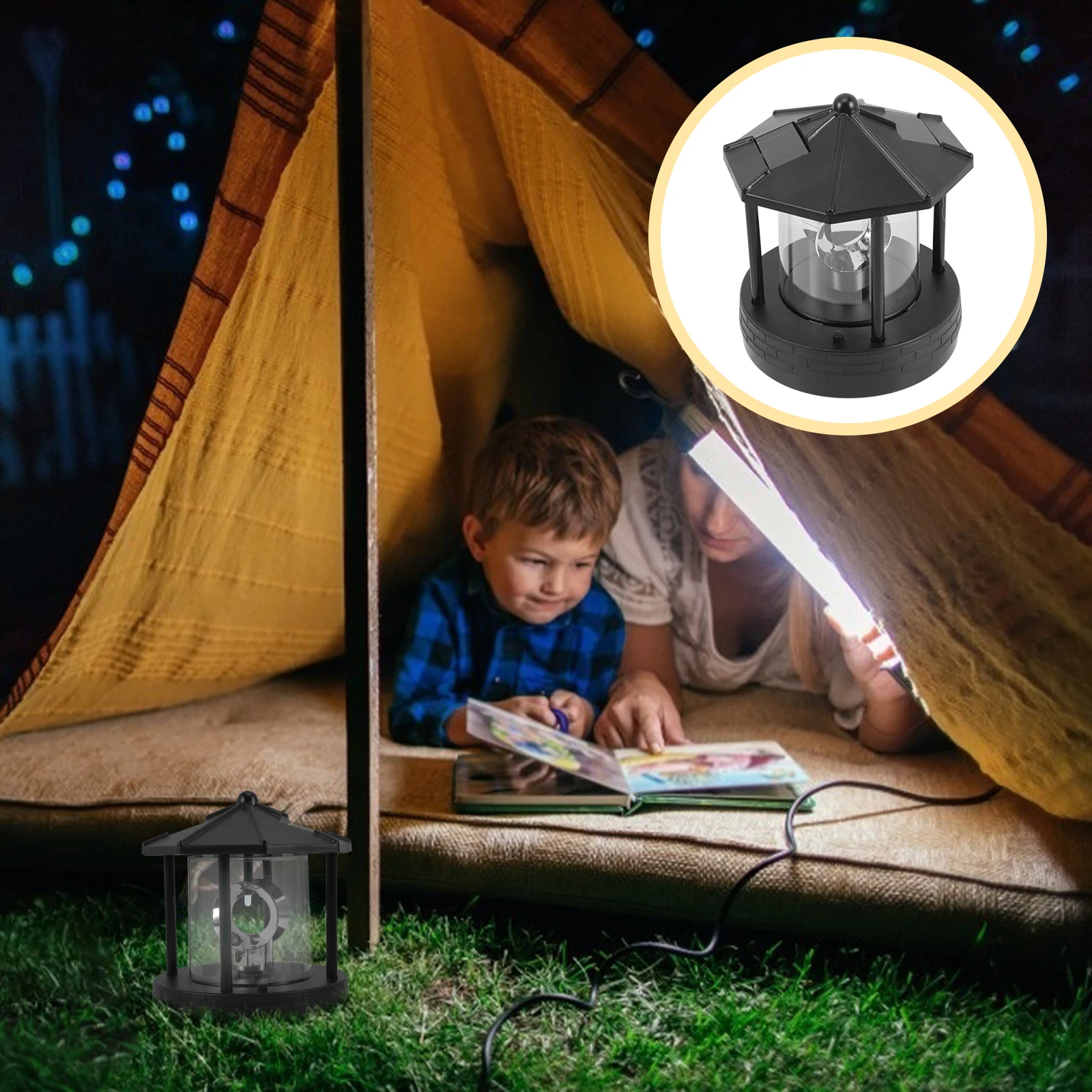 

Solar Lighthouse Decorative Lights Saving Solar Powered Garden Outdoor Ornament Landscape Lighting Gentle Effect