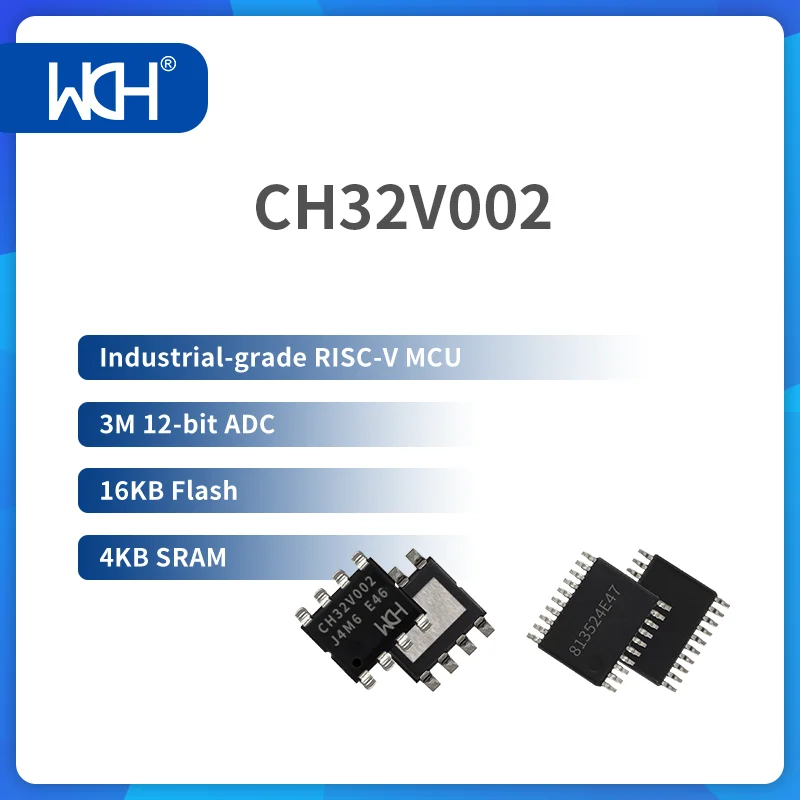 50Pcs/Lot CH32V002 Industrial-grade RISC-V MCU, RISC-V2C, Single-wire Serial Debug Interface