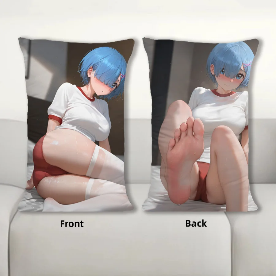 Dakimakura Anime Re ZERO Rem Nsfw Sofa Cushion Body Pillow Cover Double Side Print Bedding Throw Pillow Case Home