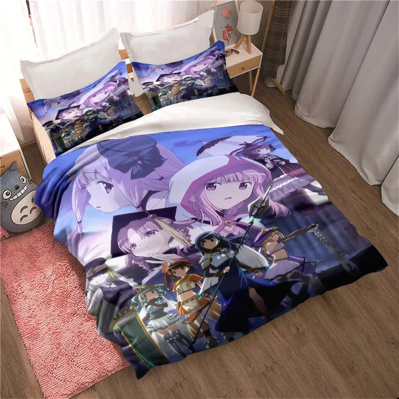 Cartoon Puella Magi Madoka Magica Bedding Set Sheet Set King Twin Double Child Bedding Set Mircofiber Polyester Duvet Cover Set