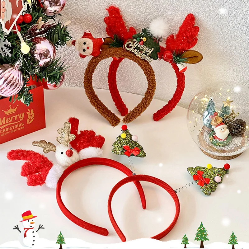 Children's Antlers Headband Fairy Forest Christmas Hairpin Girl Cute Deer Ear Headband Dress Up Hair Accessories