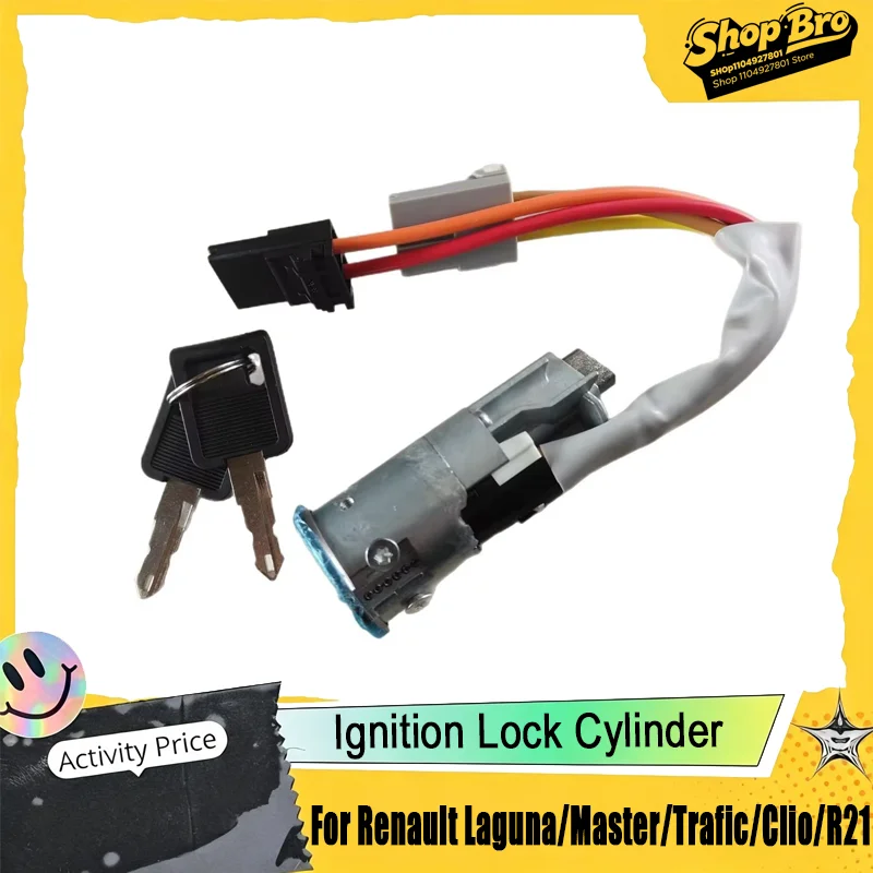For Renault Laguna/Master/Trafic/Clio/R21, Ignition Lock Cylinder 7700813973 7701475696 7701038365,Direct Replacement, Durable