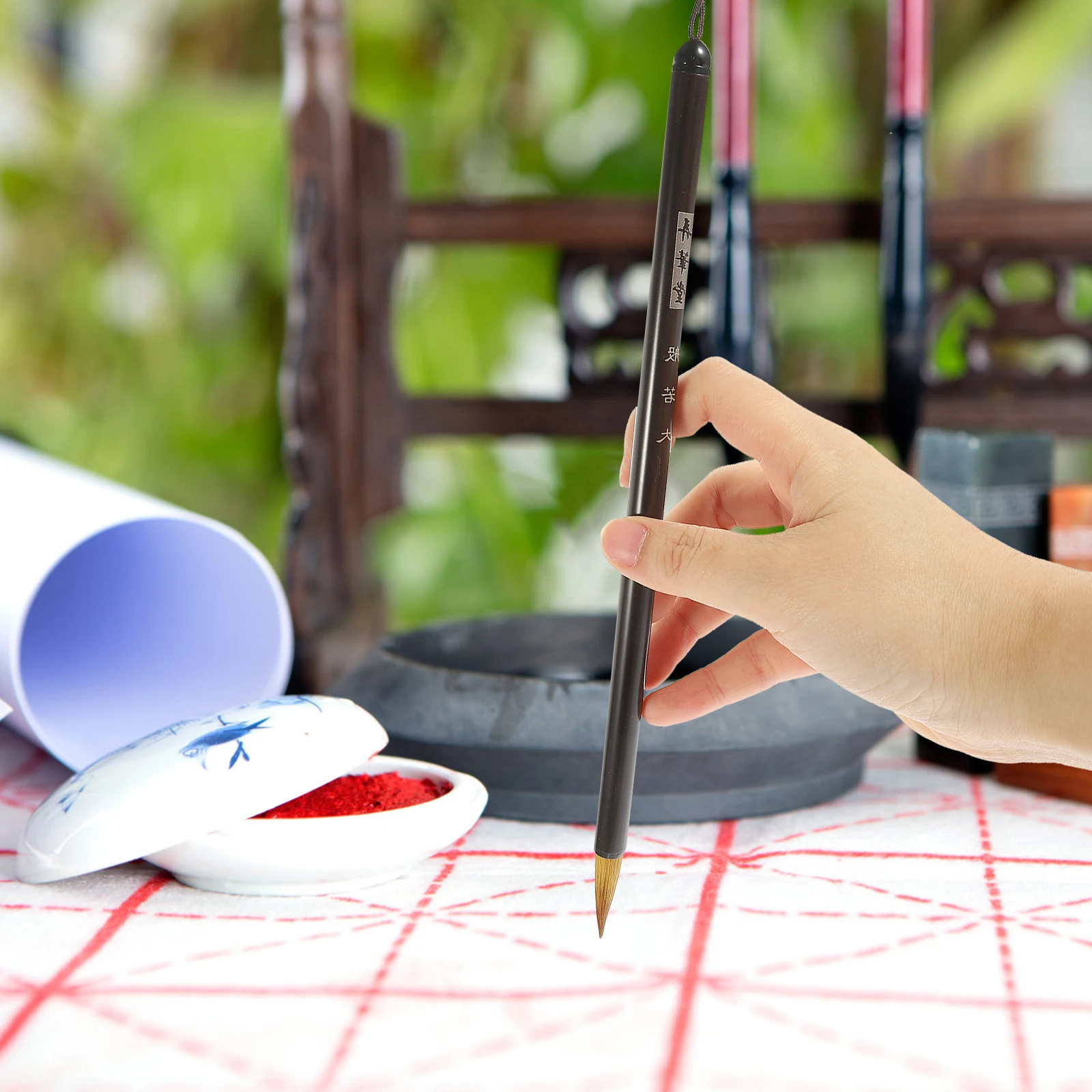 

3pcs Hao Calligraphy Brush Chinese Traditional Ink Painting Tool For Beginners Artists Regular Script Writing Pen Black