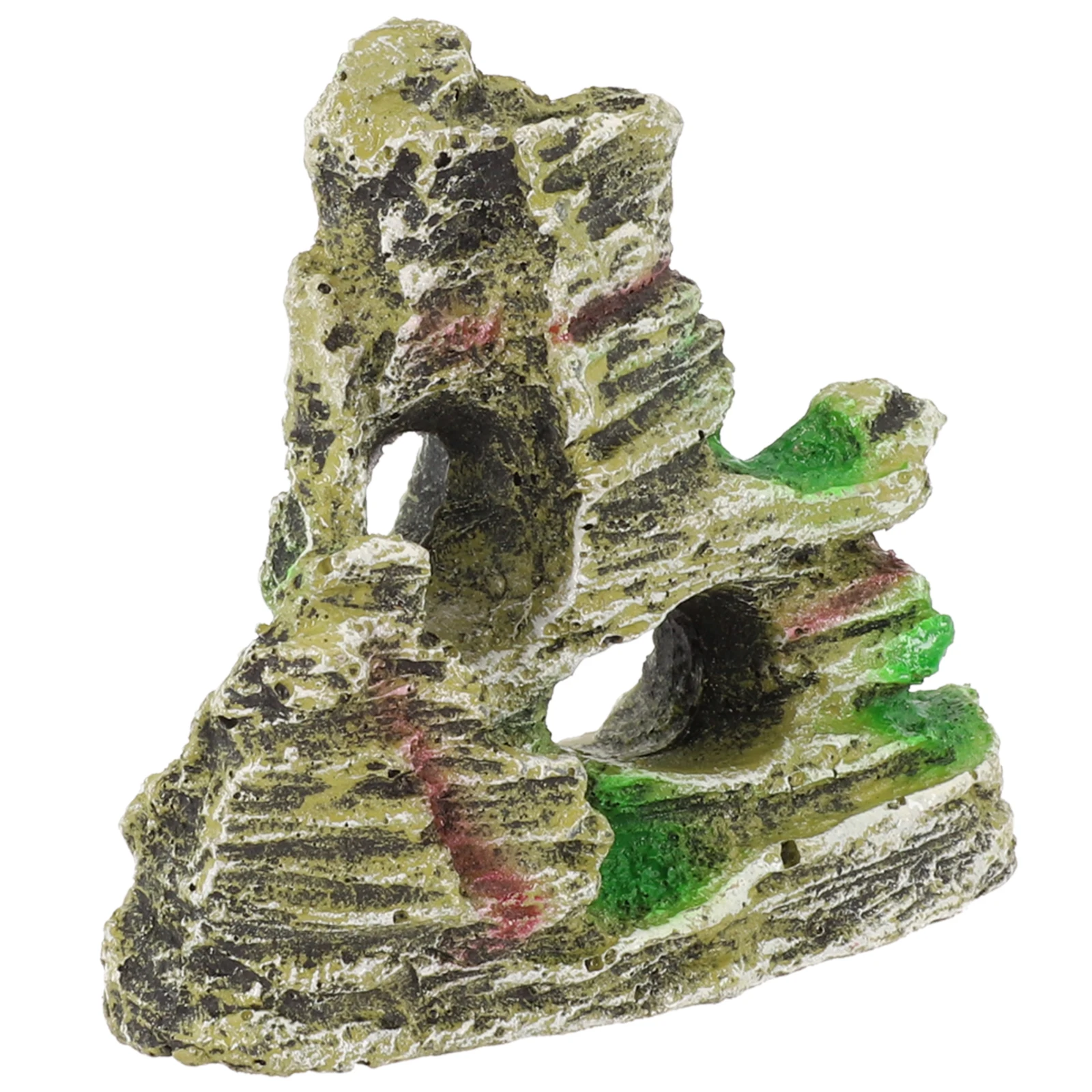 Resin Mountain View Stone Decorations Aquarium Sculpture Fish Tank Mountain Hill View Stone Rock Cave Ornaments Aquarium Decor