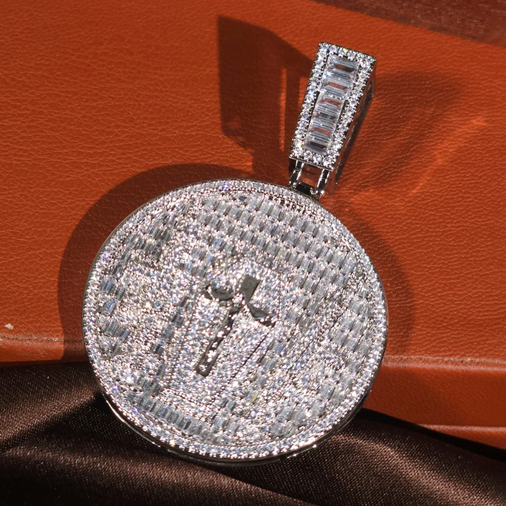 Naszyjnik z krzyżem Jezusa ICEC, zawieszka w stylu hiphop dla mężczyzn i kobiet, łańcuszek sznurkowy, religijne zawieszki z krucyfiksem dla rapera, rockera, prezent dla niego