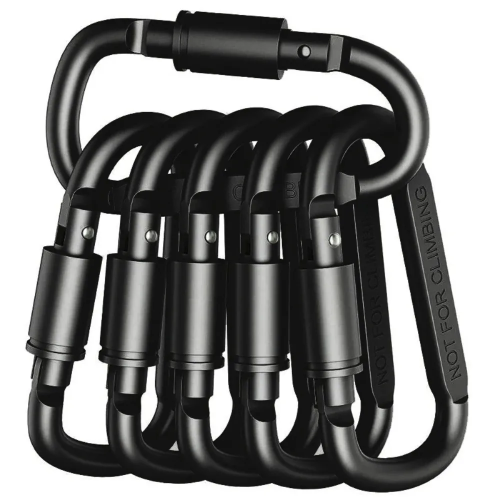 2-6PCS Karabiner Set Für Schlüssel Camping Überleben EDC Outdoor Schlüsselbund Clip Legierung Aluminium Taktische Karabiner Haken Karabiner – Detail 2
