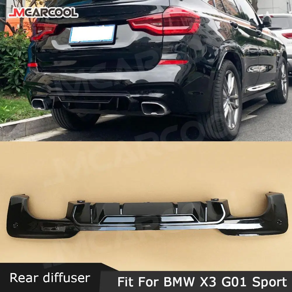 

ABS Gloss Black/Carbon Look Material Car Accessorise Car Rear Bumper Lip Diffuser For BMW X3 G01 M Sport 2018-2020