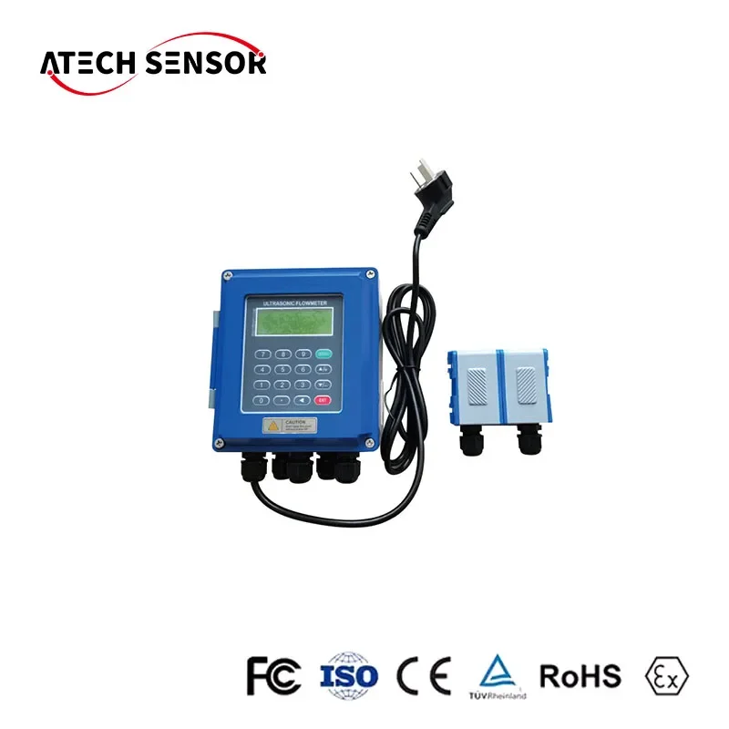 Atech 4-20mA Output Ultrasonic Water Flow Meter BTU meter