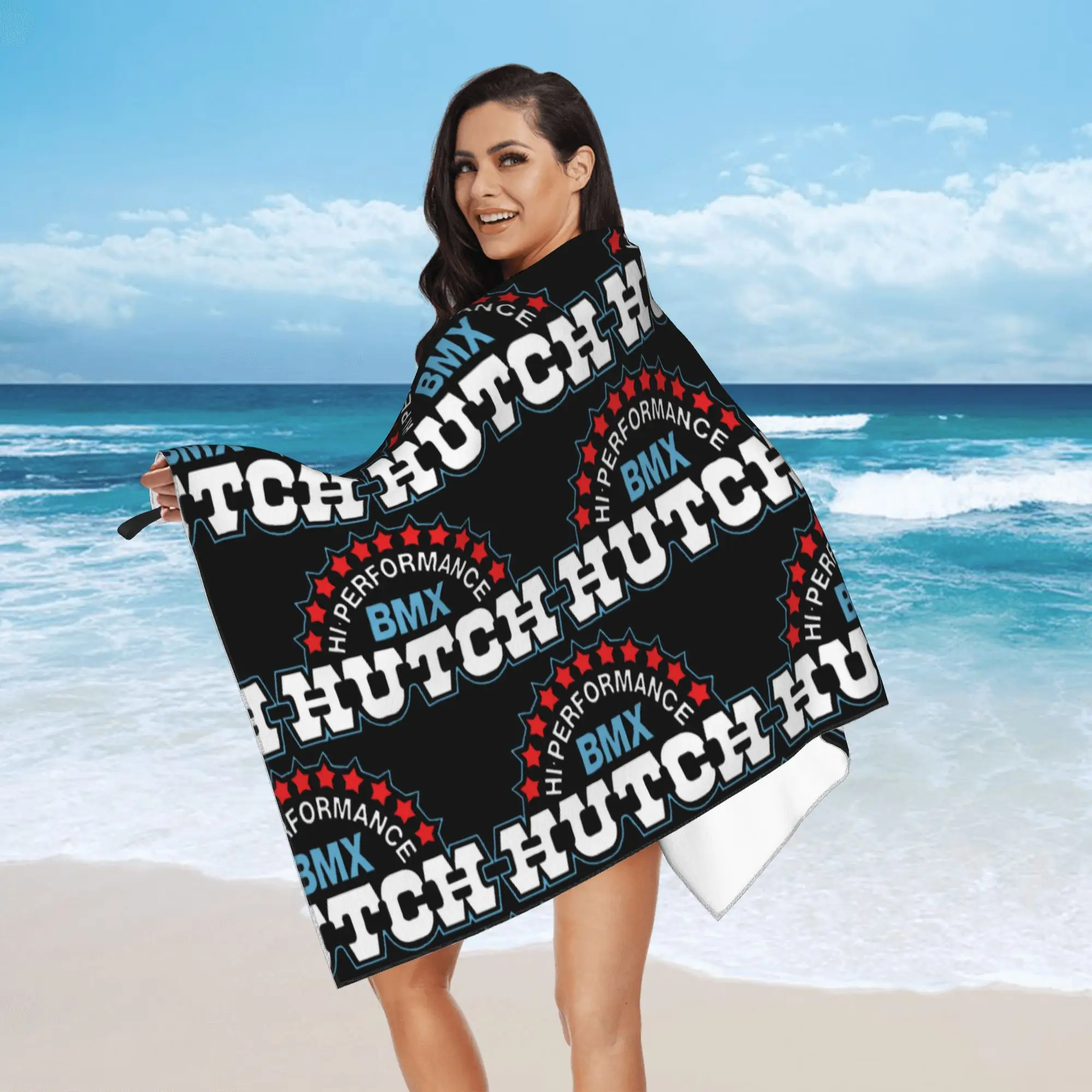 Hutch Hi-Performance BMX Red White Blue Black Tim Judge Beach Towel Soft Microfiber Quick Dry Absorbent Quick Towels For Bath