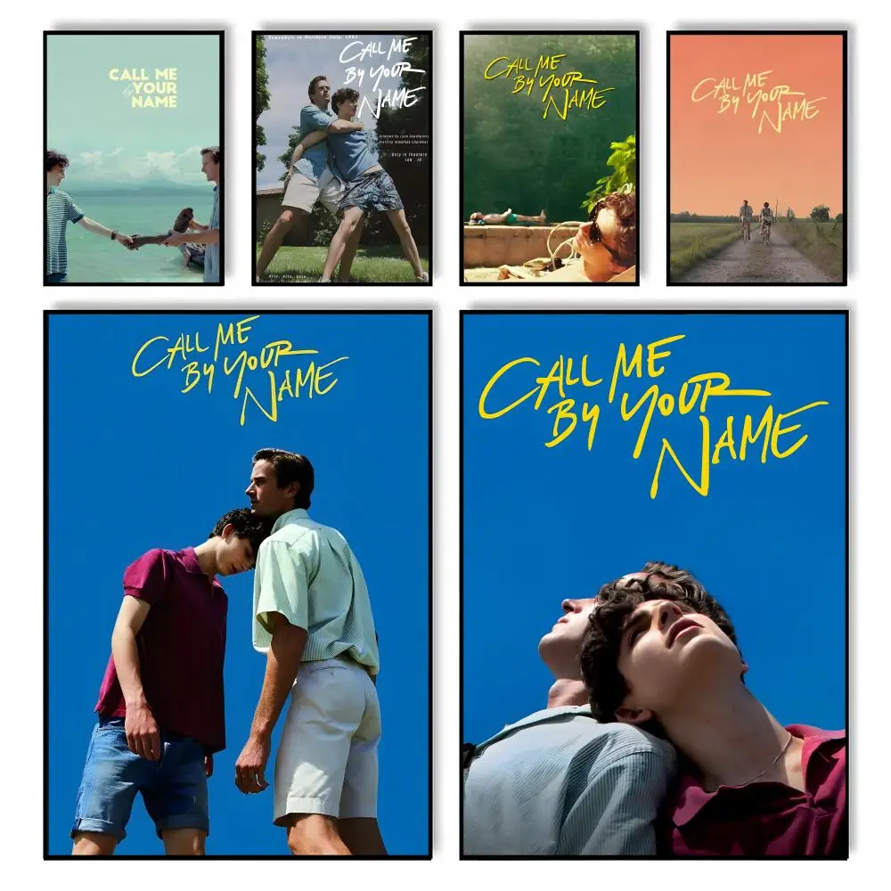 فيلم C-Call Me بواسطة اسمك اللوحة الخط غرفة نوم المنزل مقاوم للماء قماش المشارك غير المؤطرة جدار الفن طباعة الديكور جدارية