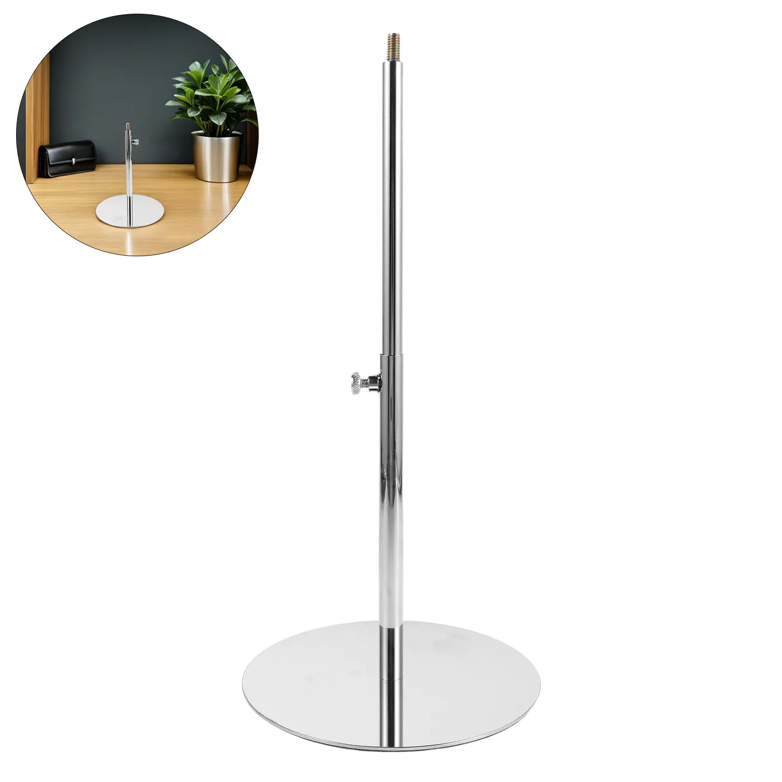 

Mannequin Stand for Dress Form Adjustable Metal Base 20.5-34Cm Stainless Steel Detachable Display Holder for Clothing Display